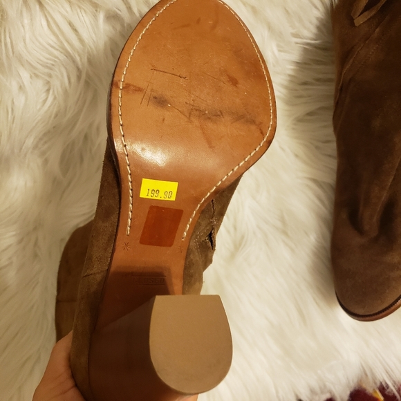 Closed Suede Booties brown size 41 ankle height Leather - Picture 3 of 9